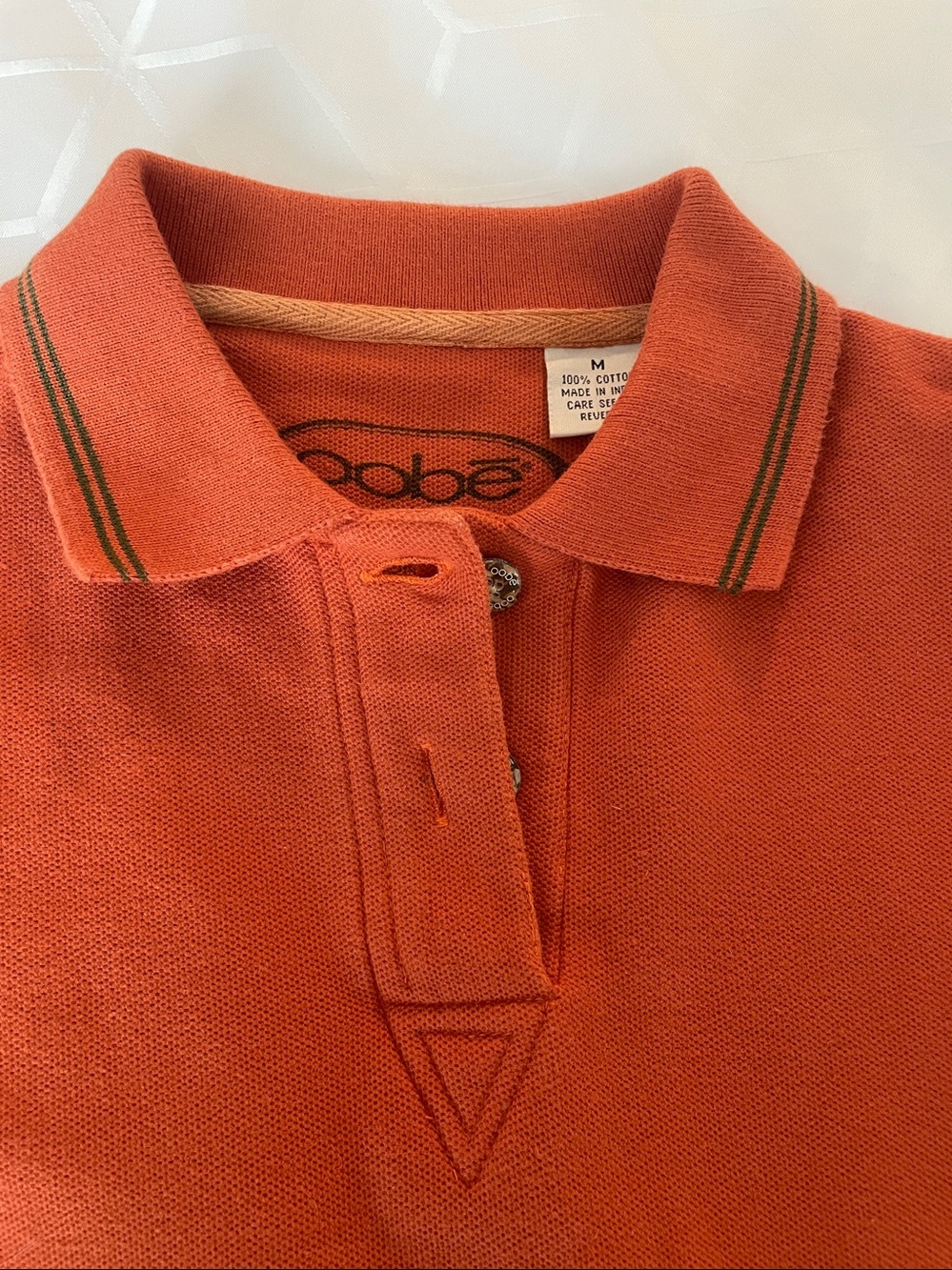 Orange Polo Shirt with Subtle Logo